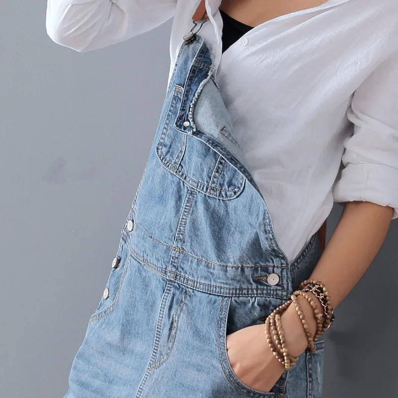 Preise Mode Maxi Denim Kleid Sommer Damen Hosenträger Löcher Jeans Kleider Weibliche Lose Plus Größe Bib Blau Jeans Lange Kleid 8075