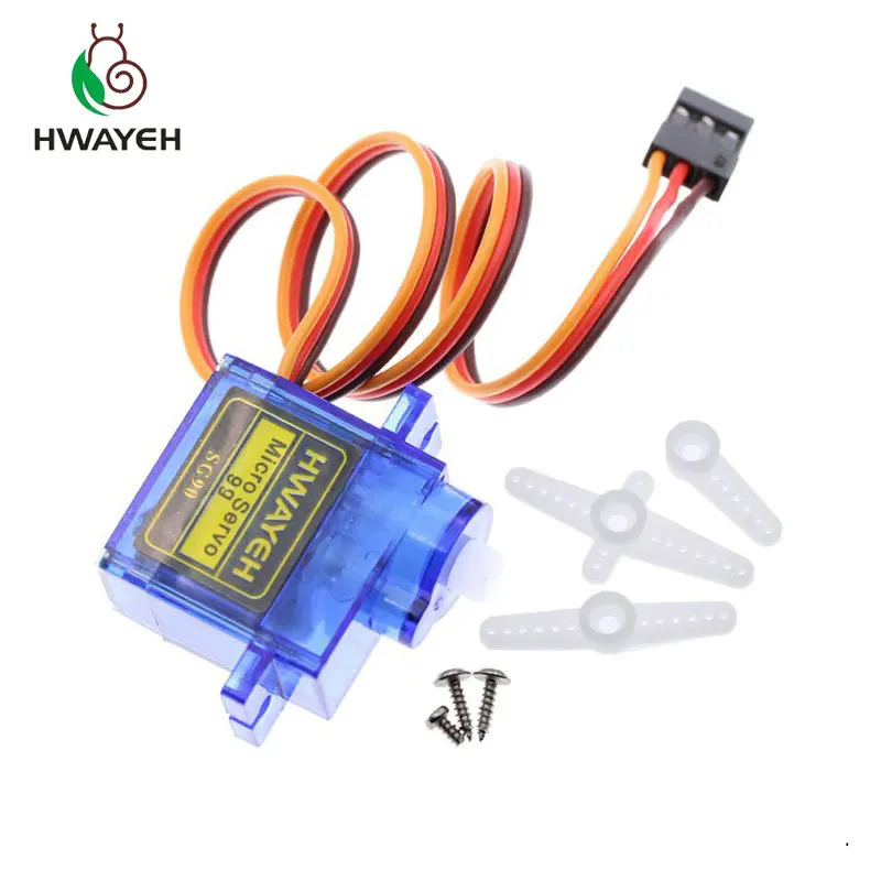 1 шт. HWAYEH Rc Мини Микро 9 г 1,6 кг сервопривод SG90 Для arduino RC 250 450 6CH для arduino вертолета самолета автомобиля лодки