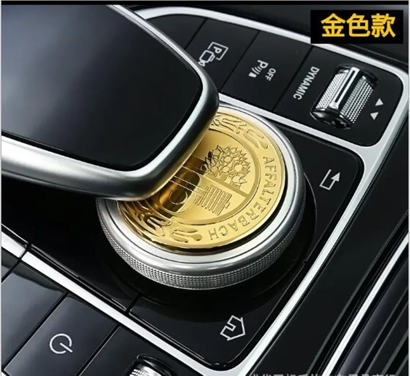 

1pc New Car Styling 3D Metal Gold Silver Steering Wheel Medium Centre Control Remote Key Rear Boot Badge Emblem Auto Sticker