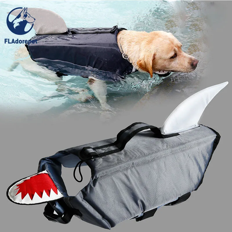 Pet dog safety clothes vest Shark Costume Waterproof Small Large Dog