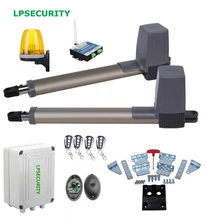 4 remote controls 300kg GSM Swing Gate Opener Electrical motor swing gate 24VDC motor linear actuator with button lamp photcell