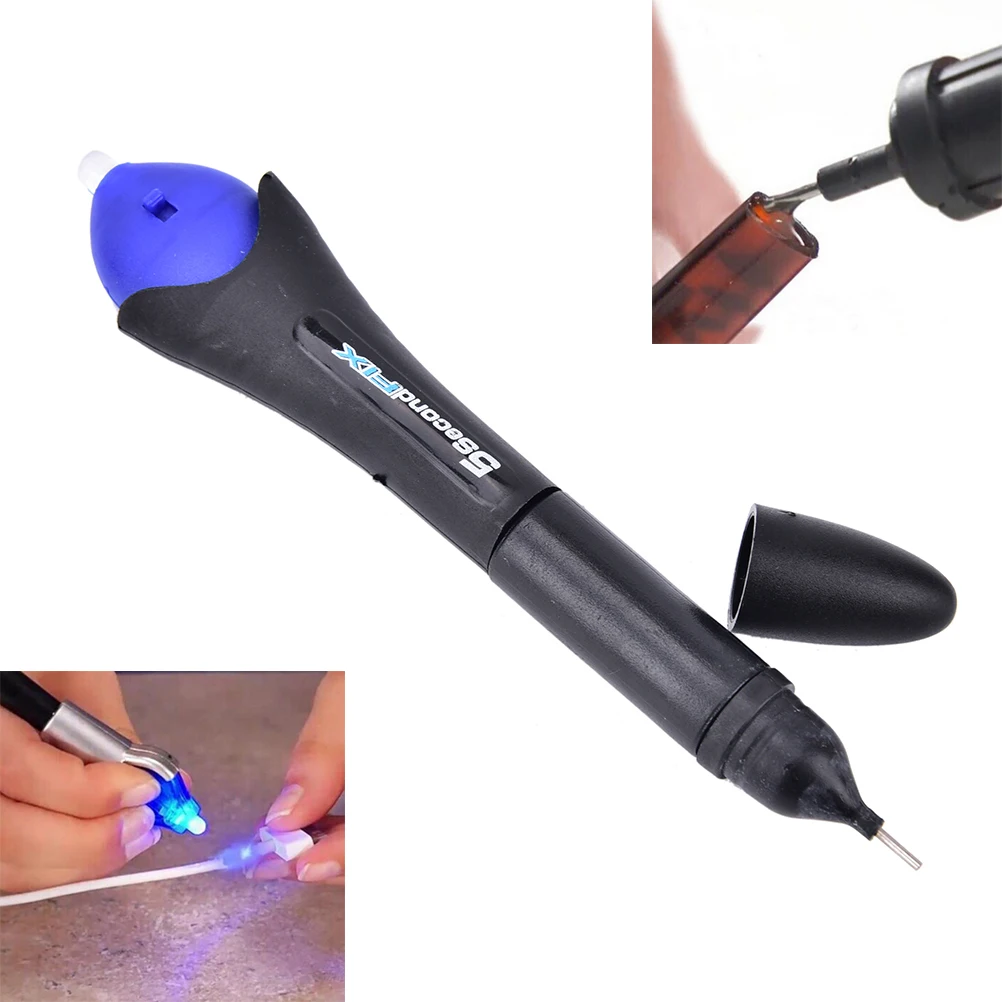 

5 Second Quick Fix Liquid Glue Pen UV Light Repair Tool With Glue Super Powered Liquid Plastic Welding Compound office supplies