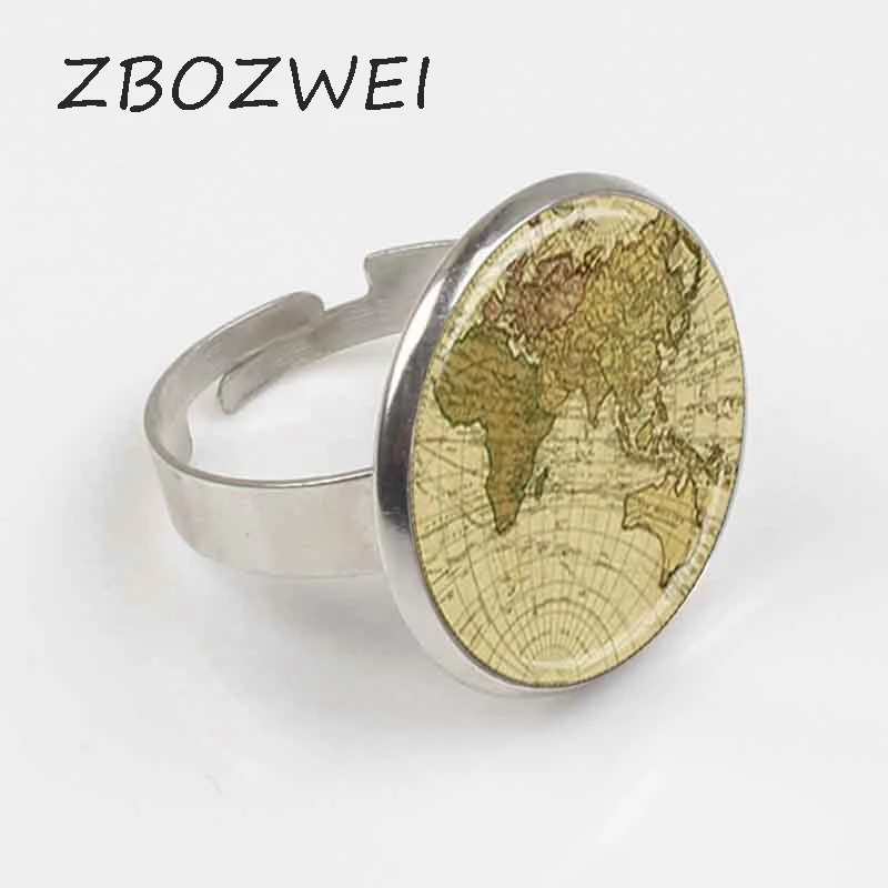 ZBOZWEI 2018 Модные Винтажные стеклянные купольные украшения Глобус кольцо Планета