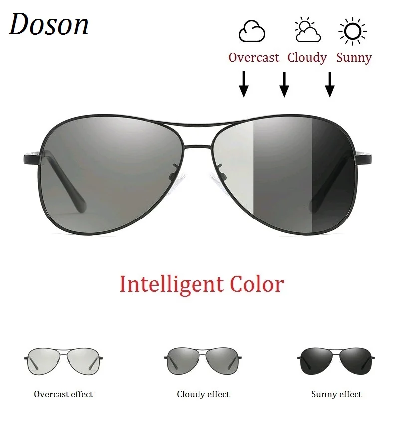 Фотохромные поляризационные солнцезащитные очки для мужчин и женщин для вождения Хамелеон обесцвечивание солнцезащитные очки