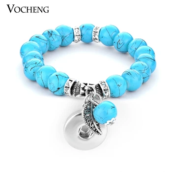 

10pcs/lot 18mm Vocheng Snap Button Jewelry 4 Colors Bead Metal Charm Bracelet NN-312*10 Free Shipping
