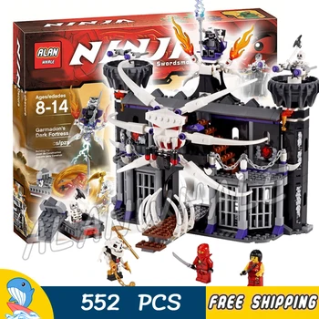 

552pcs 9735 Ninja Garmadons Dark Fortress Building Blocks Model Toys Samukai Bricks Boys Compatible With Lago