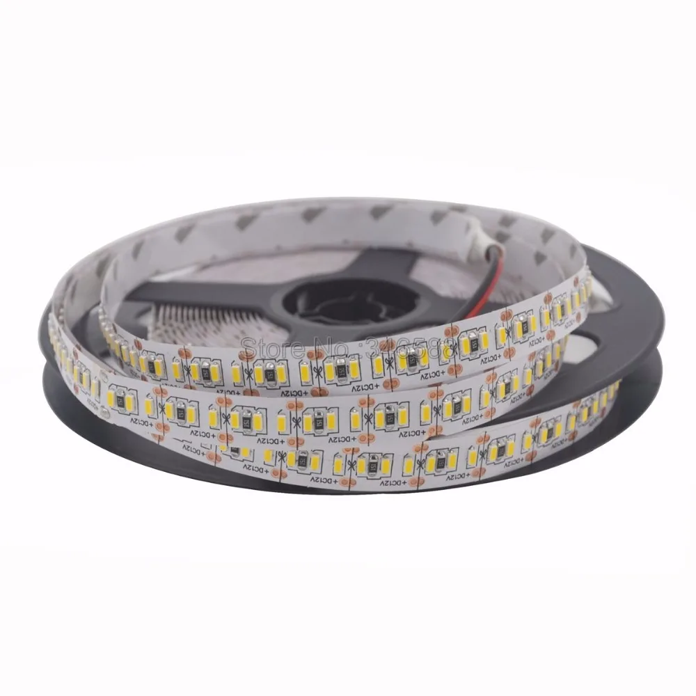 12 В 3014 SMD Светодиодная лента 240 светодиодный/M 1200 светодиодный s DC12V IP20 водонепроницаемый белый/теплый белый супер яркий гибкий светодиодный лента 5 м/лот