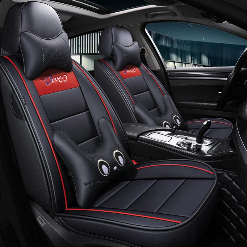 

Front+Rear Leather Car Seat Cover for Toyota Pruis Hilux FJ Cruiser Crown Yaris LC Prado Venza Zelas Vios Auris Matrix Corolla