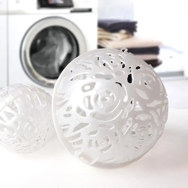 

White Convenient Laundry Wash Washer Washing Ball Bra Double Saver Women Ball Bubble For Laundry Practical Cleaning Tool