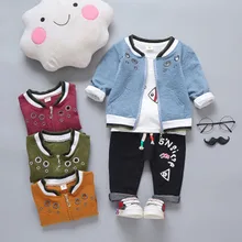 

Three-piece suit Long Sleeve Suit Cotton Kids Outfit Sports Suit Boy Clothes New Autumn Set Children Clothing Boys Gril Suits