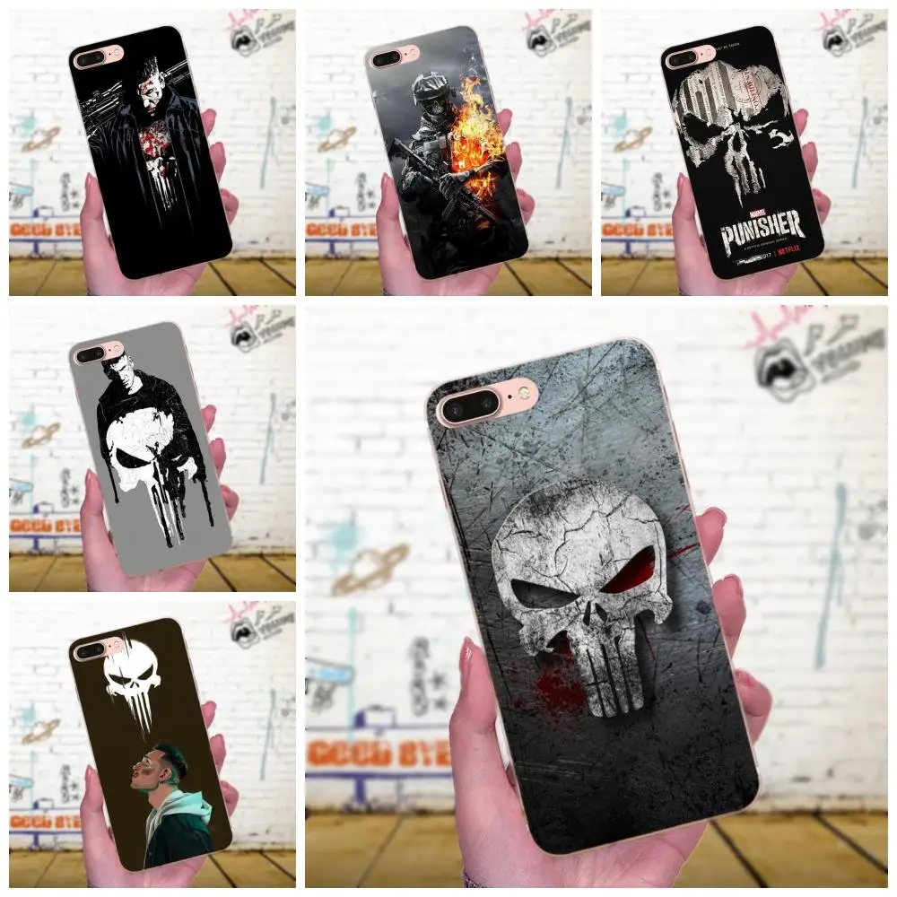 

The Punisher Frank Castle Bling For Huawei P7 Honor 4C 5A 5C 5X 6 6C 6A 6X 7 7X 8 9 V8 V10 Y3II Y5II Y6II G8 Play Lite