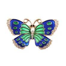 Retro exaggeration color enamel butterfly girl brooch 2017 animal Series brooches wholesale factory direct sale