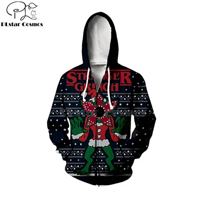 PLstar Cosmos необычные вещи 3d толстовки Толстовка с капюшоном рубашка осень зима длинный рукав Хэллоуин Рождество уличная одежда - Цвет: zip hoodies