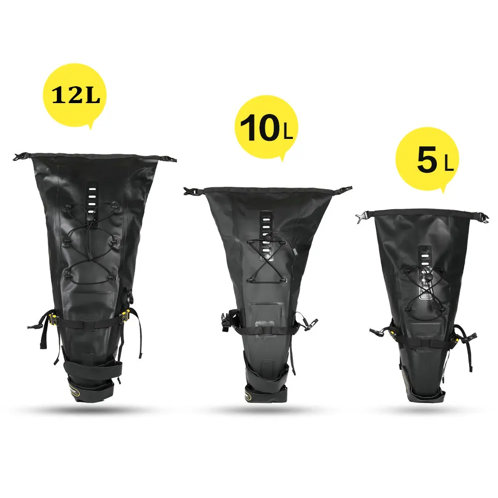 Skup RHINOWALK 10L 12L pełna wodoodporna rowerowa torba pod siodełko górski rower szosowy jazda na rowerze tylny stojak torba bagaż Pannier akcesoria rowerowe