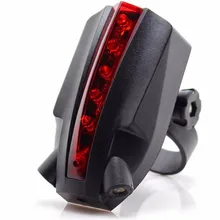 Bicycle accessories 2 Laser+5 LED Rear Bike Bicycle Goods for bicycles Tail Light Beam Safety Warning Red Lamp 17612 P30
