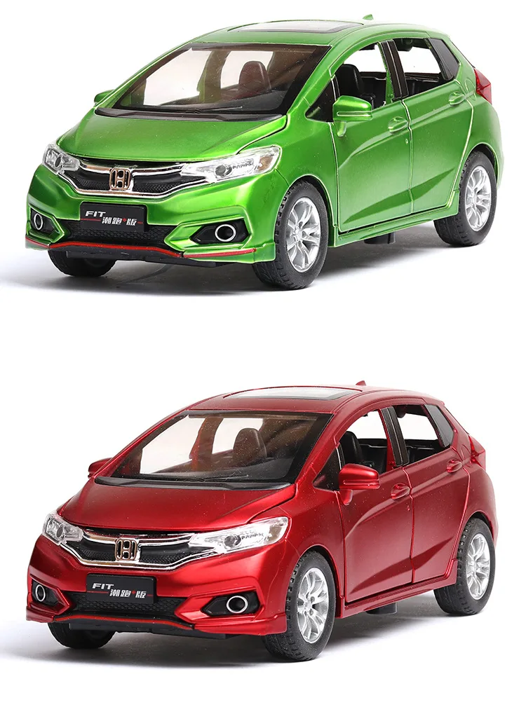 Модели легкосплавных автомобилей 1:32 Honda Fit с высокой имитацией металлические