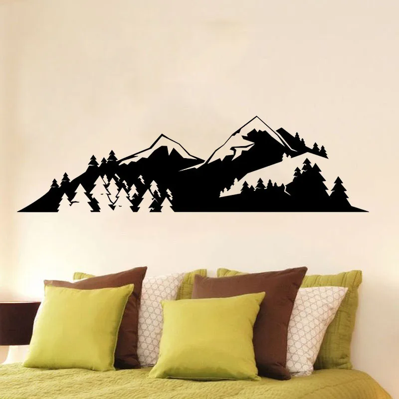 Mountain Wall Art Decal Vinyl Sticker Decor Mural Transfer Travel Adventure Coolin Wall