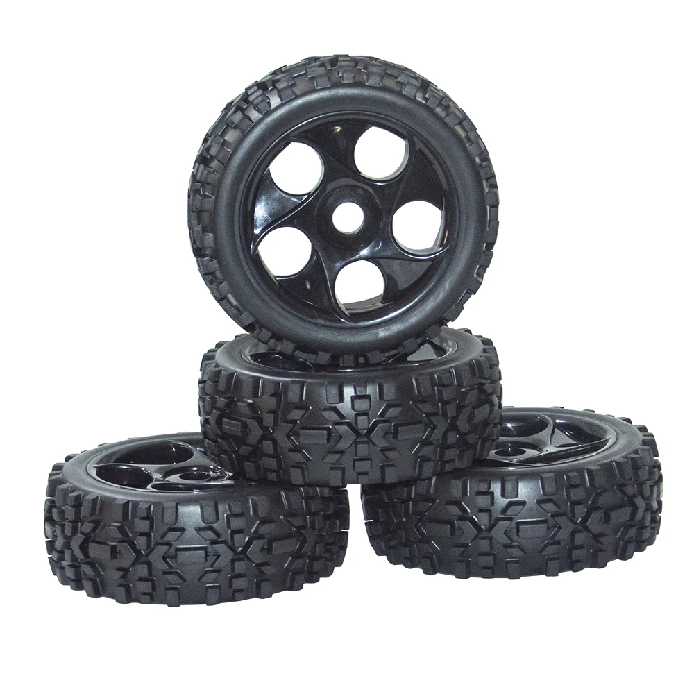 

ARC0052 4PCS 1/8 Scale Off Road Car Buggy RC Tires Tyre And Wheels Black Remote Control Car Tires For 1:8 RC Buggy Off Road