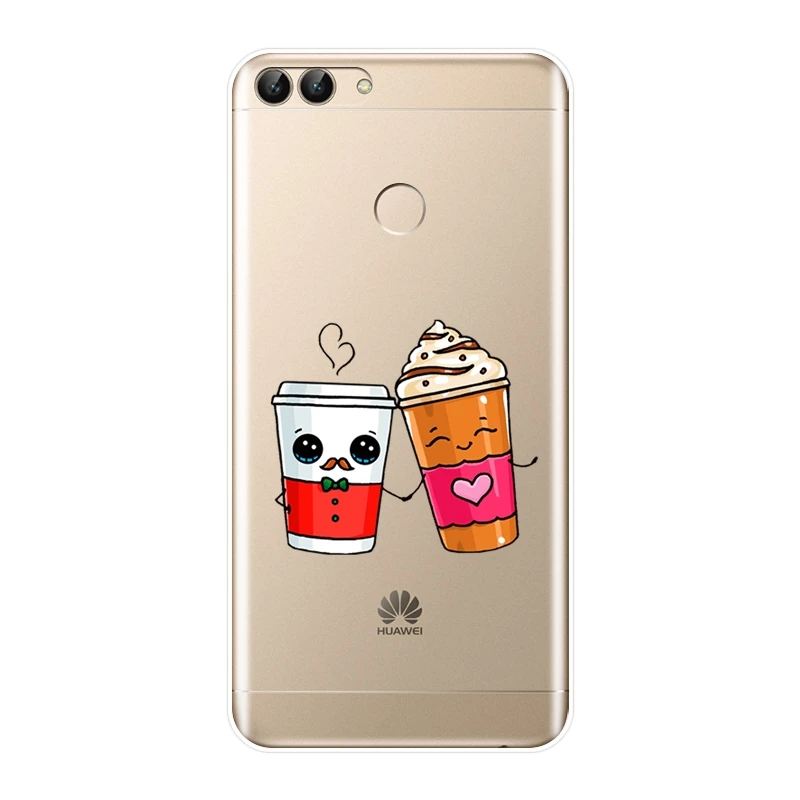Силиконовый чехол для телефона Huawei P20 Lite Pro P9 P10 Plus P Smart Ice Cream Drink Soft Back Cover For P8 Mini