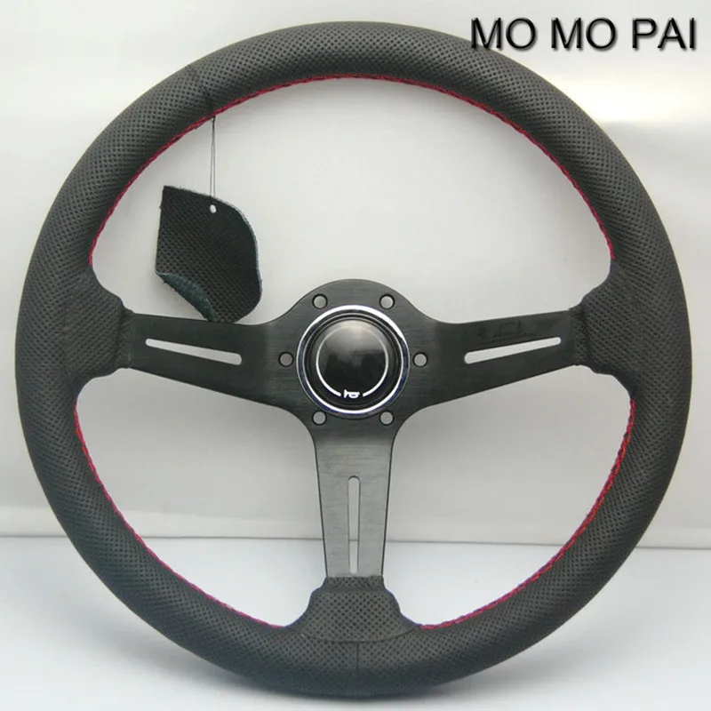 

Car styled leather steering wheel / 14 inch general steering wheel / car modified DIY volante MOMO PAI