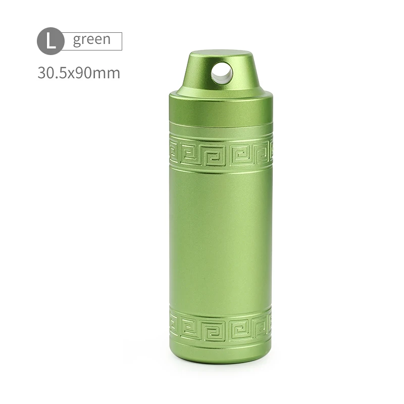 S/L черная Водонепроницаемая бутылка из алюминиевого сплава для кемпинга, выживания, зеленая бутылка с уплотнением, для повседневного использования на открытом воздухе