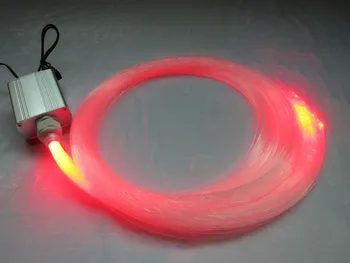 

Fiber otpic star ceiling kit,300pcs 0.75mm PMMA fiber end glow light 2m long,5w RGB light engine with IR remote