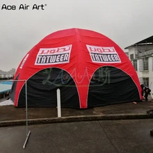 Дизайн надувная палатка-паук с светодиодный лампы, надувная купольная палатка сделанная на заказ для вечерние украшения