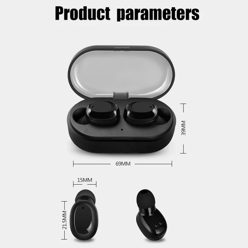 TWS T6 Bluetooth 5,0 наушники беспроводные наушники мини 3D стерео Спорт IPX7 водонепроницаемый с микрофоном