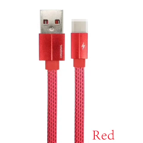 Micro USB кабель, быстрое зарядное устройство, нейлоновая оплетка, USB зарядное устройство для Xiaomi, Huawei, LG, Samsung, мобильный телефон, USB шнур для зарядки - Цвет: Красный