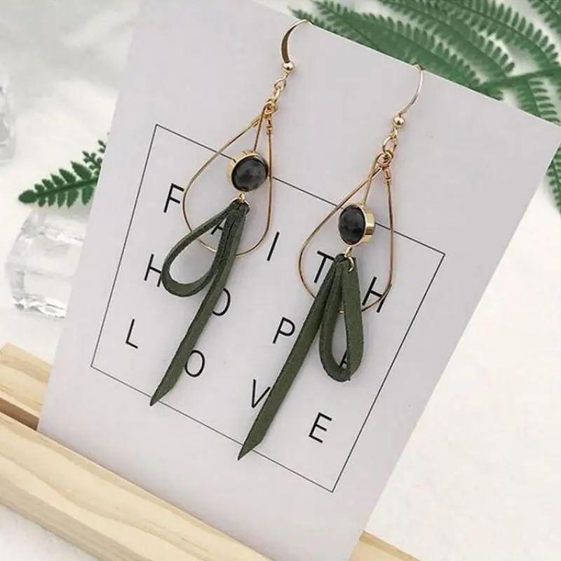 

Earrings For Women Hand-made Simple Wind Earrings Pearl Butterfly Section Long Paragraph Sweet Oval Earrings Oorbellen