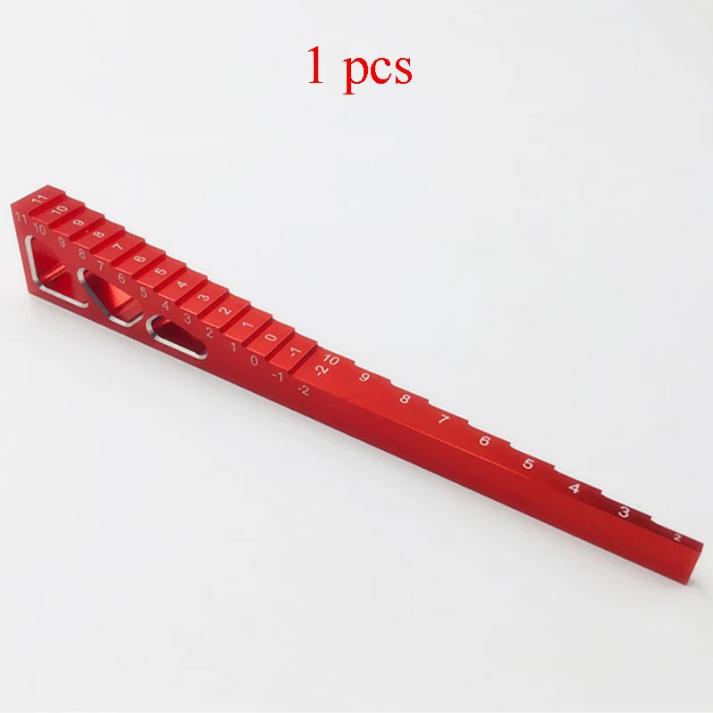 

1pcs Red Tool Ruler Measuring Instuments Vehicle Inspection CNC Tools Aluminium Alloy for RC Model Cars DIY