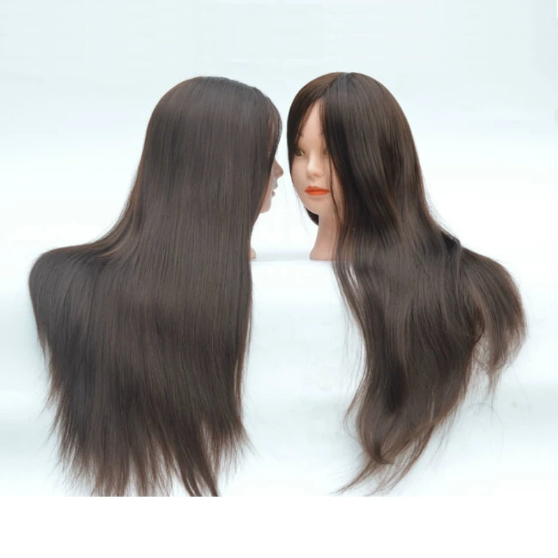 סטיילינג מקצועי ראש עם שיער חום 60 ס