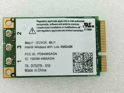 Ssea оптовая Оригинальный Новый Беспроводной карты для Intel 4965AGN Mini pci-e 300 Мбит/с 802.11a/B/G/N
