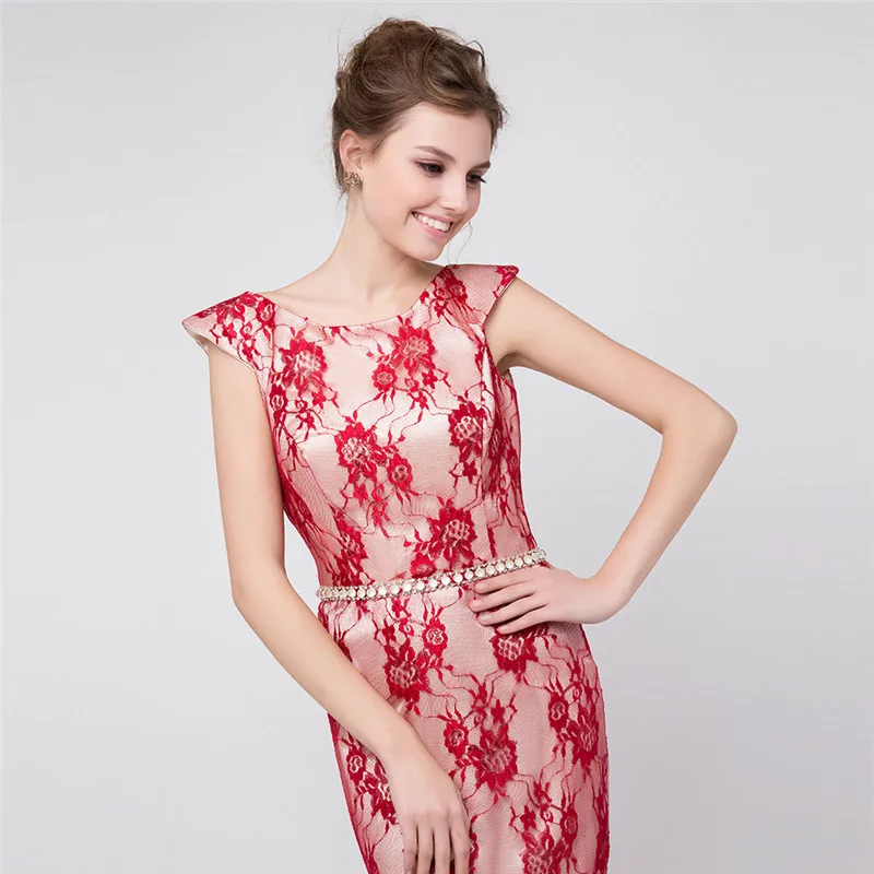 Sexy women cap рукавом элегантный суд поезд партии кружева 2017 вечерние dress долго рыбий