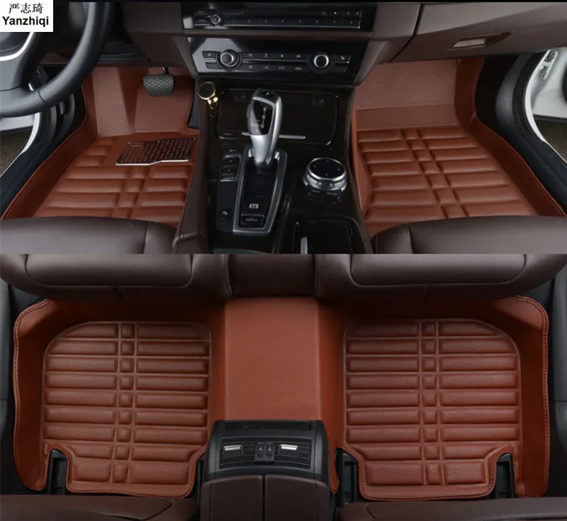 Кожаные автомобильные коврики, подходят для Ford Escape Kuga 3d 2013-, автомобильный Стайлинг, индивидуальный автомобильный коврик