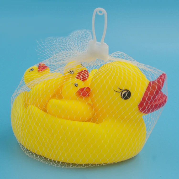 

4 Pcs/Set Baby Bath Toys Swim Duck Float Squeeze Sound Kids Wash Animal Educational Toys