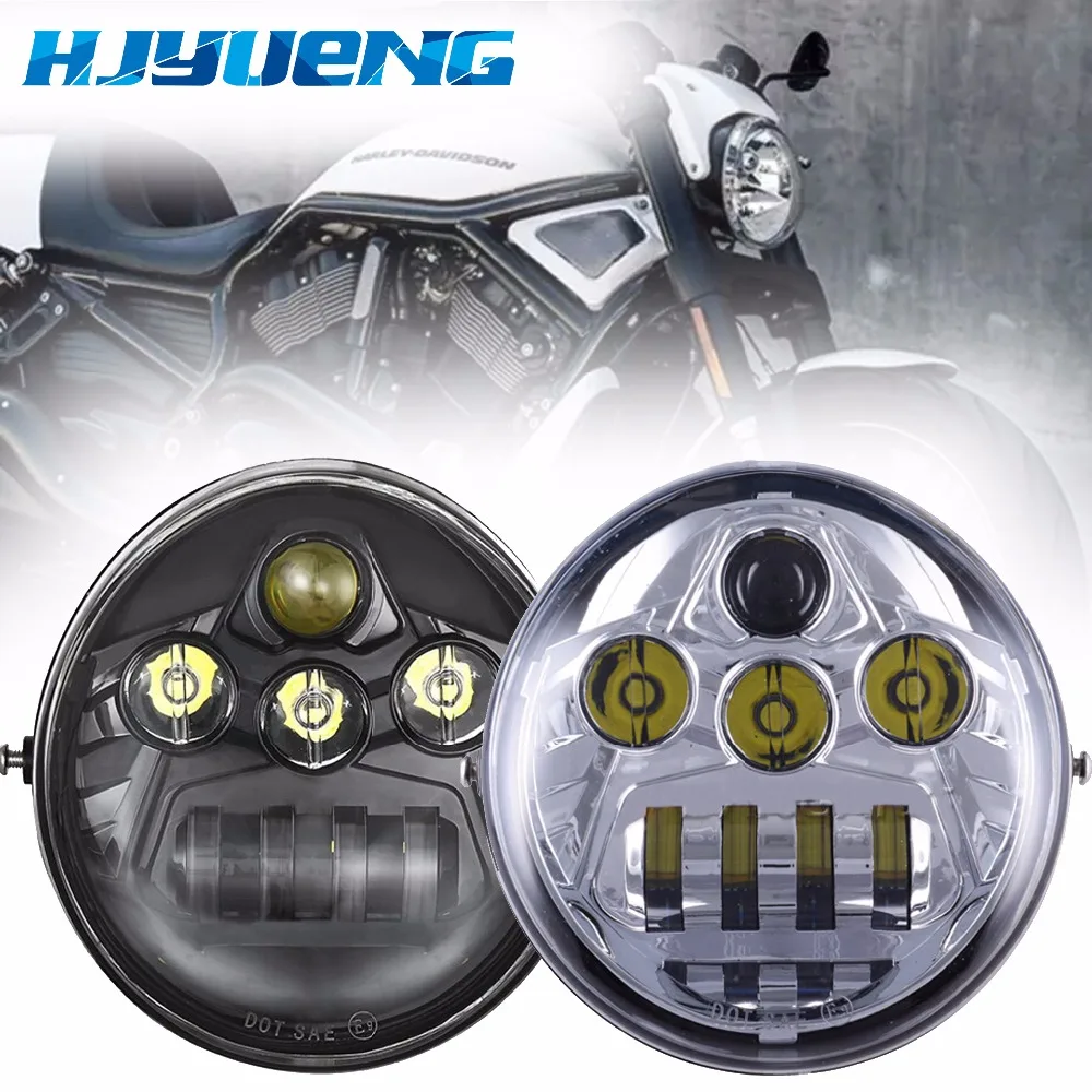 

HJYUENG for Harley V-Rod VRSCF VRSC VRSCR 2002-2017 V-Rod Muscle Night Rod Special LED Motorcycle Aluminum Headlight