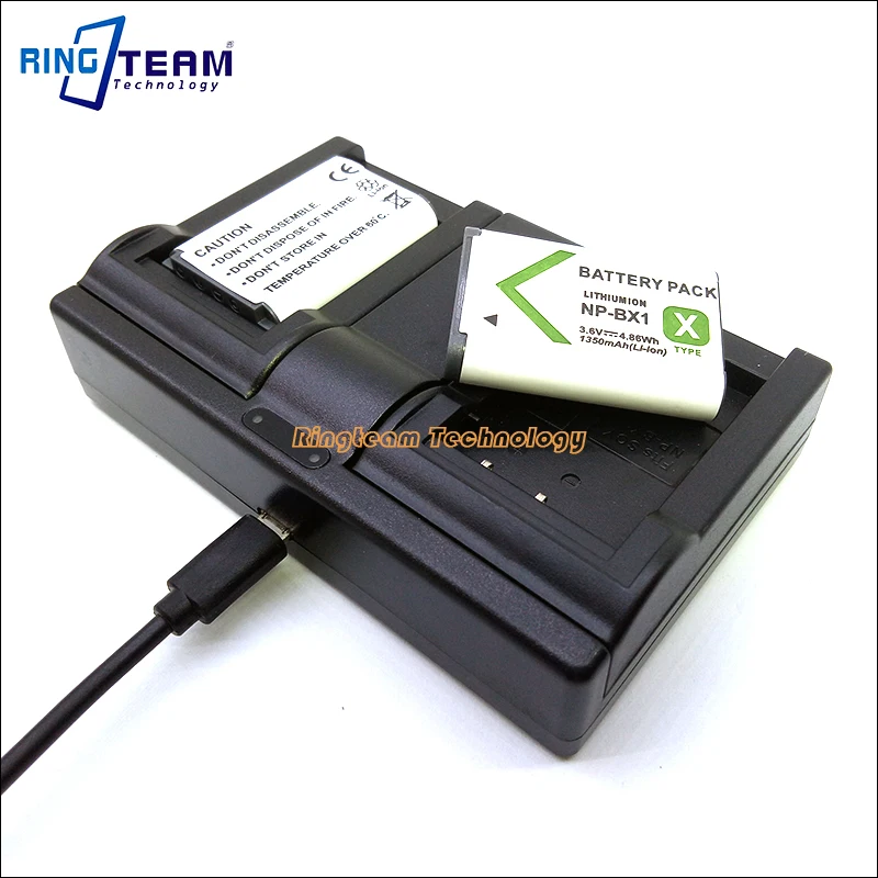 2X Bx1 Np-Bx1 Batteria & 1X Usb Doppio Caricatore Per Sony Cyber-Shot Fotocamera Digitale Dsc Rx1 Rx1R Ii Rx100 M2 M3 M4 Wx300 Wx350 Wx500