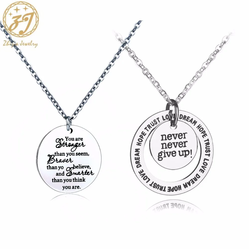 

Zhijia jewelry Medal Neckllaces Pendant Woman Men 316L Stainless Steel Jewelry Sliver Color St Coin Necklace Women