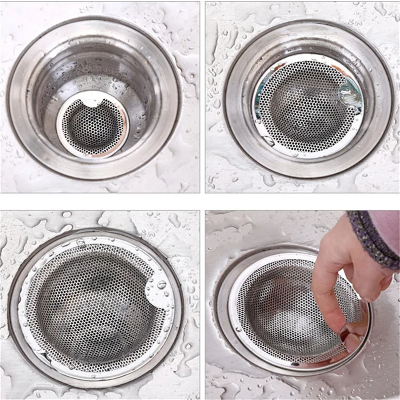 Kitchen stainless steel Water Sink Strainer drain filter plug Cover Floor Drain Plug Bath Catcher Drain Plug (10)