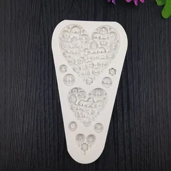 

DIY chocolate flip sugar baking tools, love buttons, liquid silicone mold, silicone cake mold WMJ-747