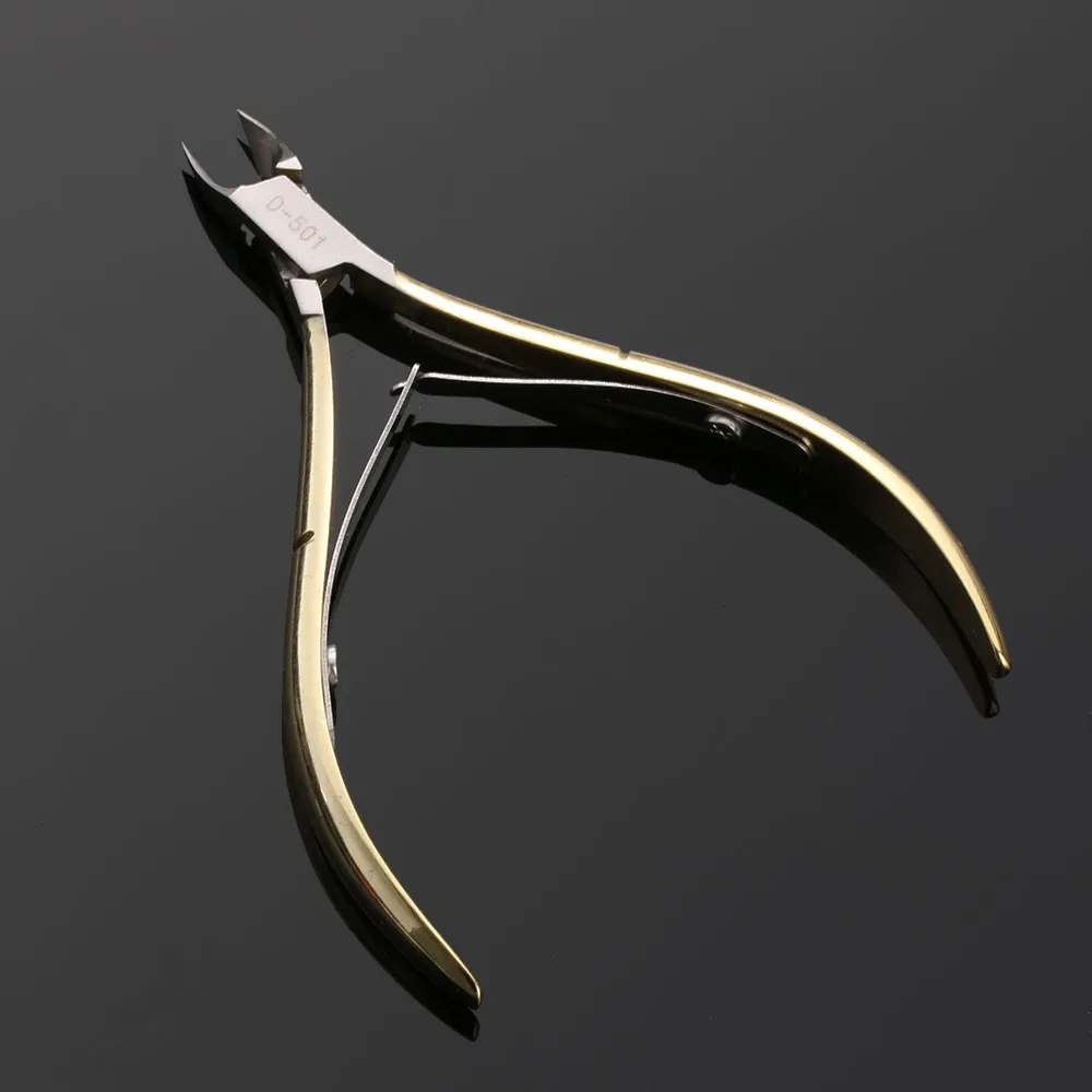 

Fashion Women Men Stainless Steel Clipper Toe Nail Art Trimmer Nipper Cuticle Cutter Manicure Pedicure Tool Golden Color