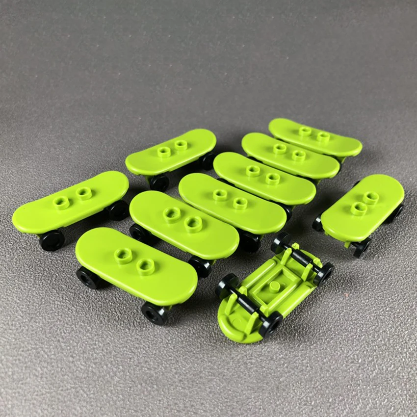 10Pcsset Blocks Toy Legoingly Skateboard Car Scooter City MOC Brick Accessories Building Blocks Kits DIY Toys for Children (2)