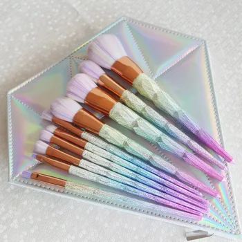 

New Arrival Brushes 10pcs Colorful Makeup Brushes Sets Make Up Brush Cosmetic Beauty Blush Powder Foundation Concealer Brush