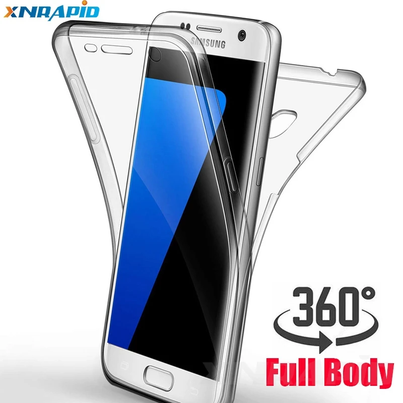 Мягкий прозрачный чехол на 360 градусов для samsung Galaxy A10 A20 A30 A40 A50 M10 передний и задний