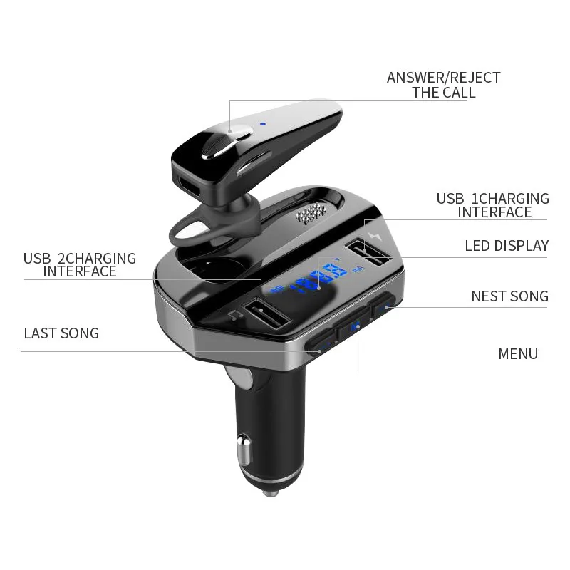 Беспроводной fm передатчик Bluetooth гарнитура MP3 плеер модификатор радио