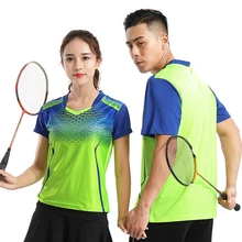 Новые быстросохнущие футболки для бадминтона для мужчин/женщин, спортивная одежда для бадминтона, теннисные майки, теннисные майки 211