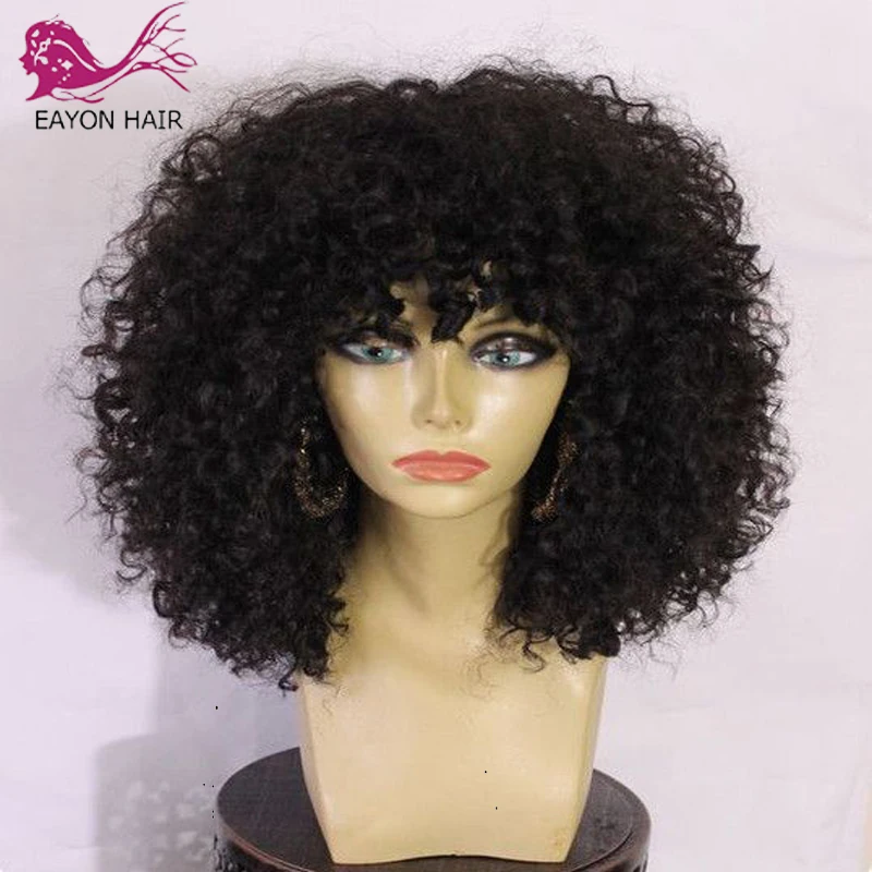 

EAYON Curly Lace Front Human Hair Wigs Pre Plucked With Baby Hair Peruvian Remy Human Hair Wig For Women 13x6 Bleached Knots