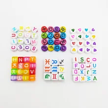 100 шт. квадратный круглые акриловые бусины с буквами, алфавитные/символ Свободные Spacer Бусины для самостоятельного изготовления ювелирных украшений& Craft аксессуары