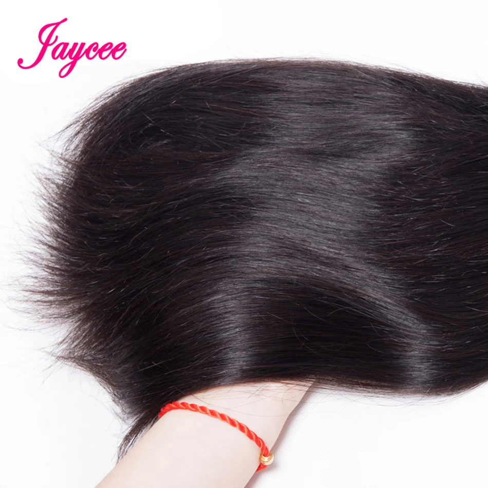 Reta Com Fechamento Feixes de Cabelo Malaio